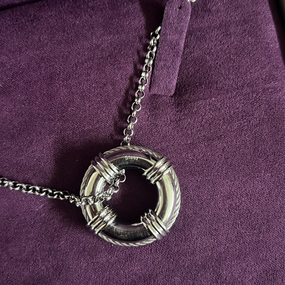 Charriol Stainless Steel life preserver necklace - Picture 8 of 8